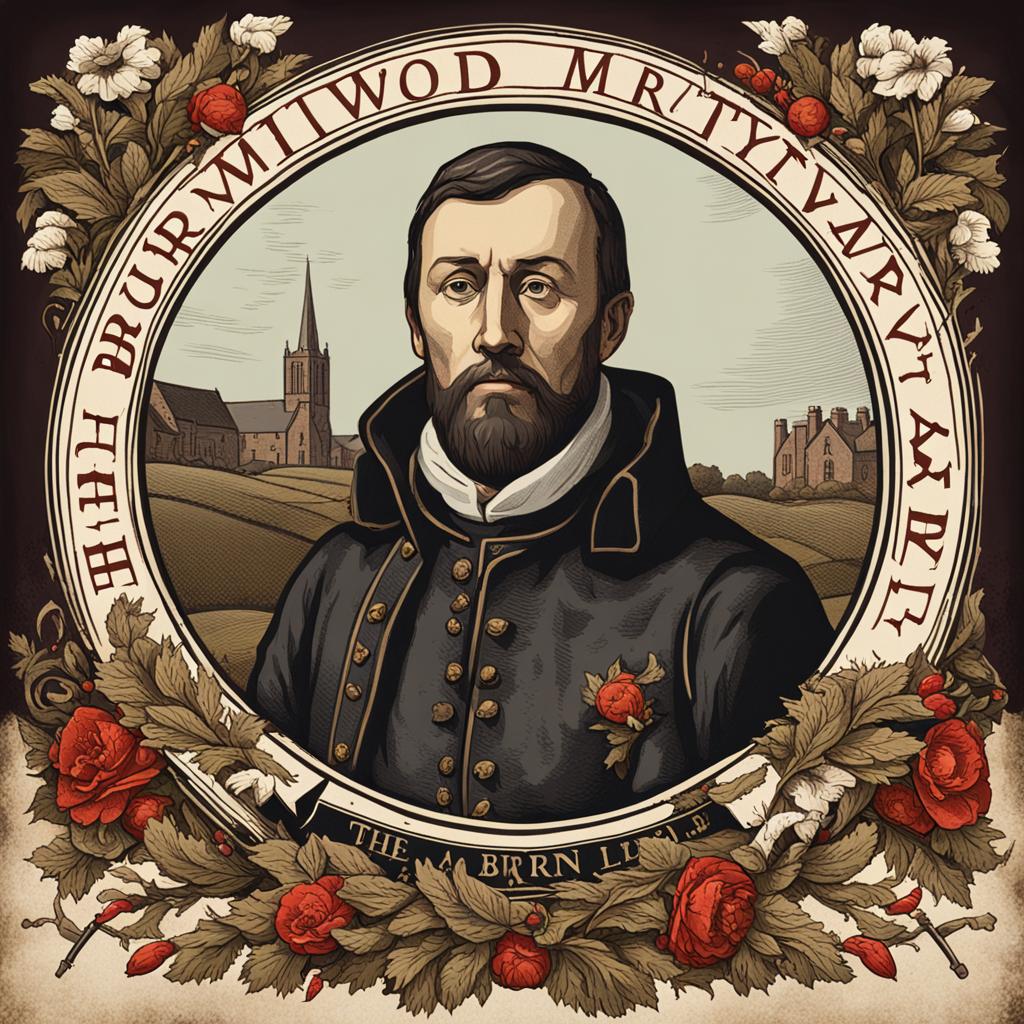 An AI generated image of a social media avatar for 'The Burntwood Martyr'
